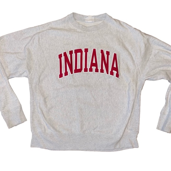 Vintage Tops - Vintage Indiana University Hoosiers Champion Reverse Weave medium Sweatshirt